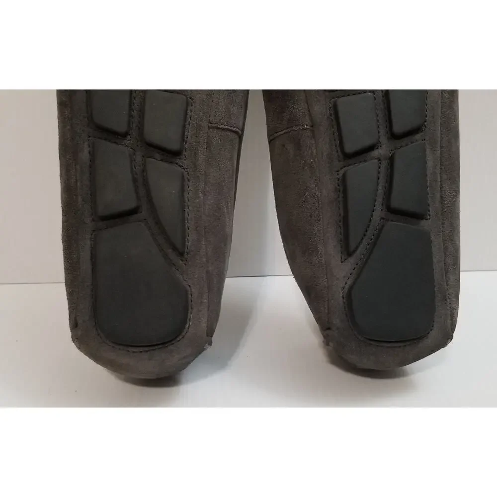 Michael Kors Women's Suede Flats Moccasins Gray Casual Caroline Size 8.5 M EUC